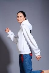 Go Devil Originals Printed Grey Hoodie for Women - Go Devil