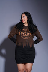 Go Devil Originals Printed Sweatdress for Women - Go Devil