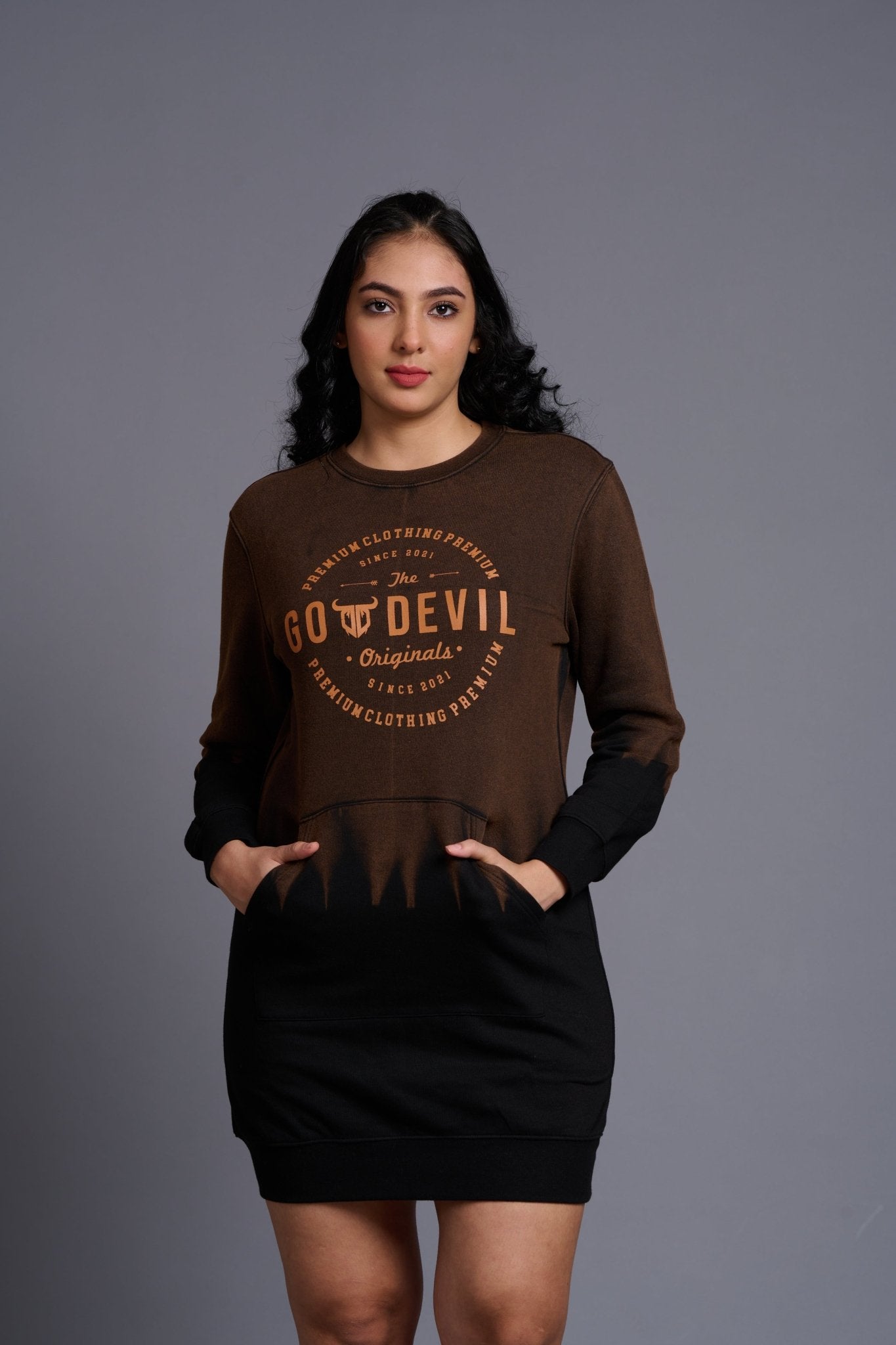 Go Devil Originals Printed Sweatdress for Women - Go Devil