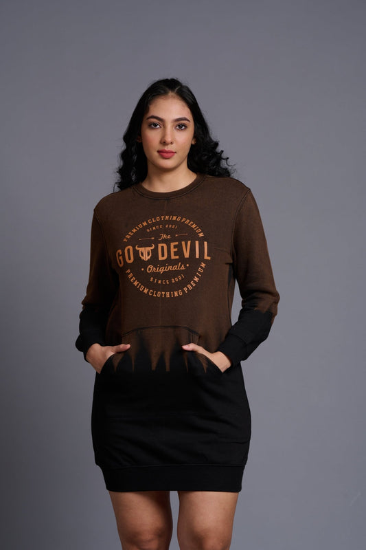 Go Devil Originals Printed Sweatdress for Women - Go Devil