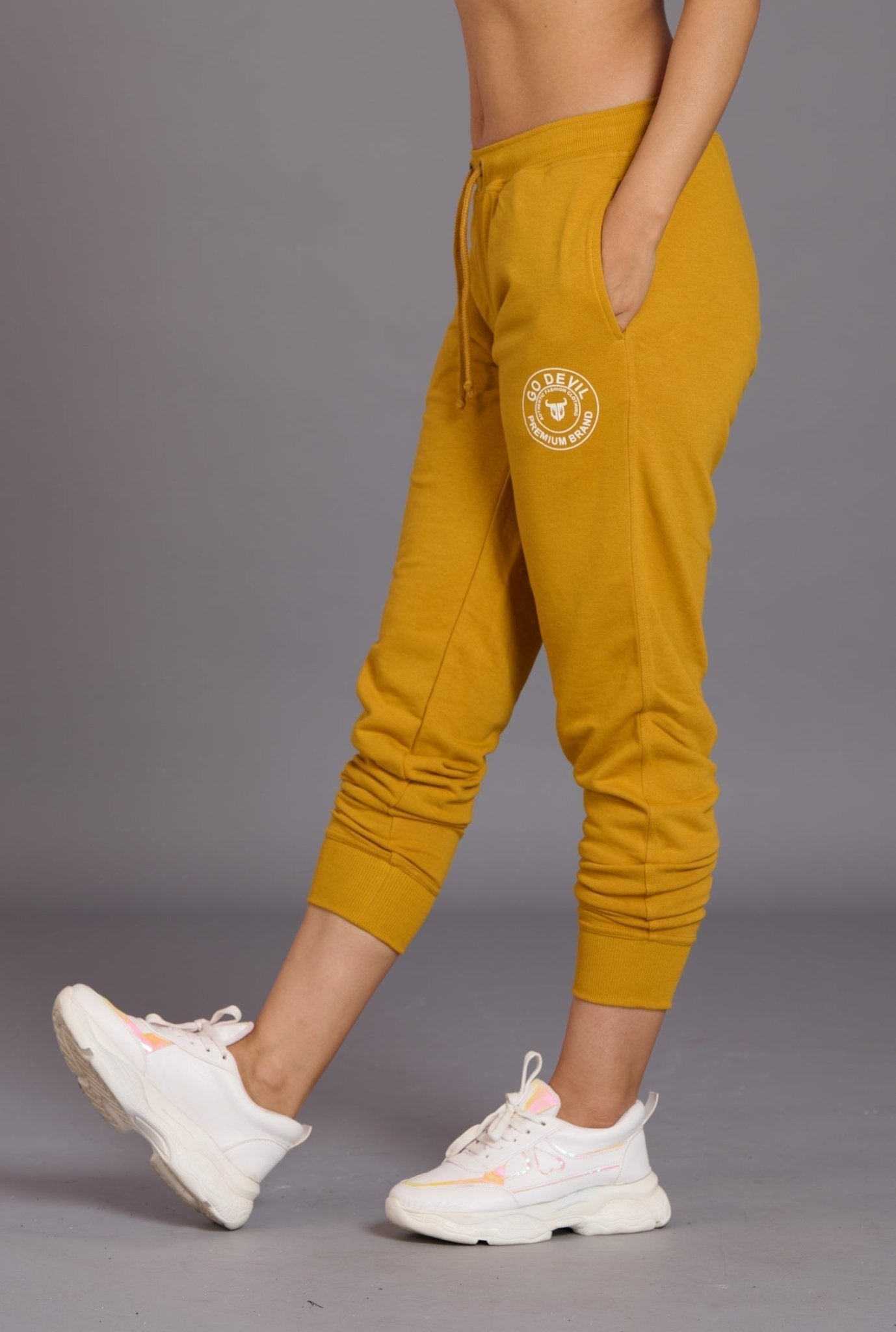 Go Devil Premium Brand Ochre Joggers for Women - Go Devil