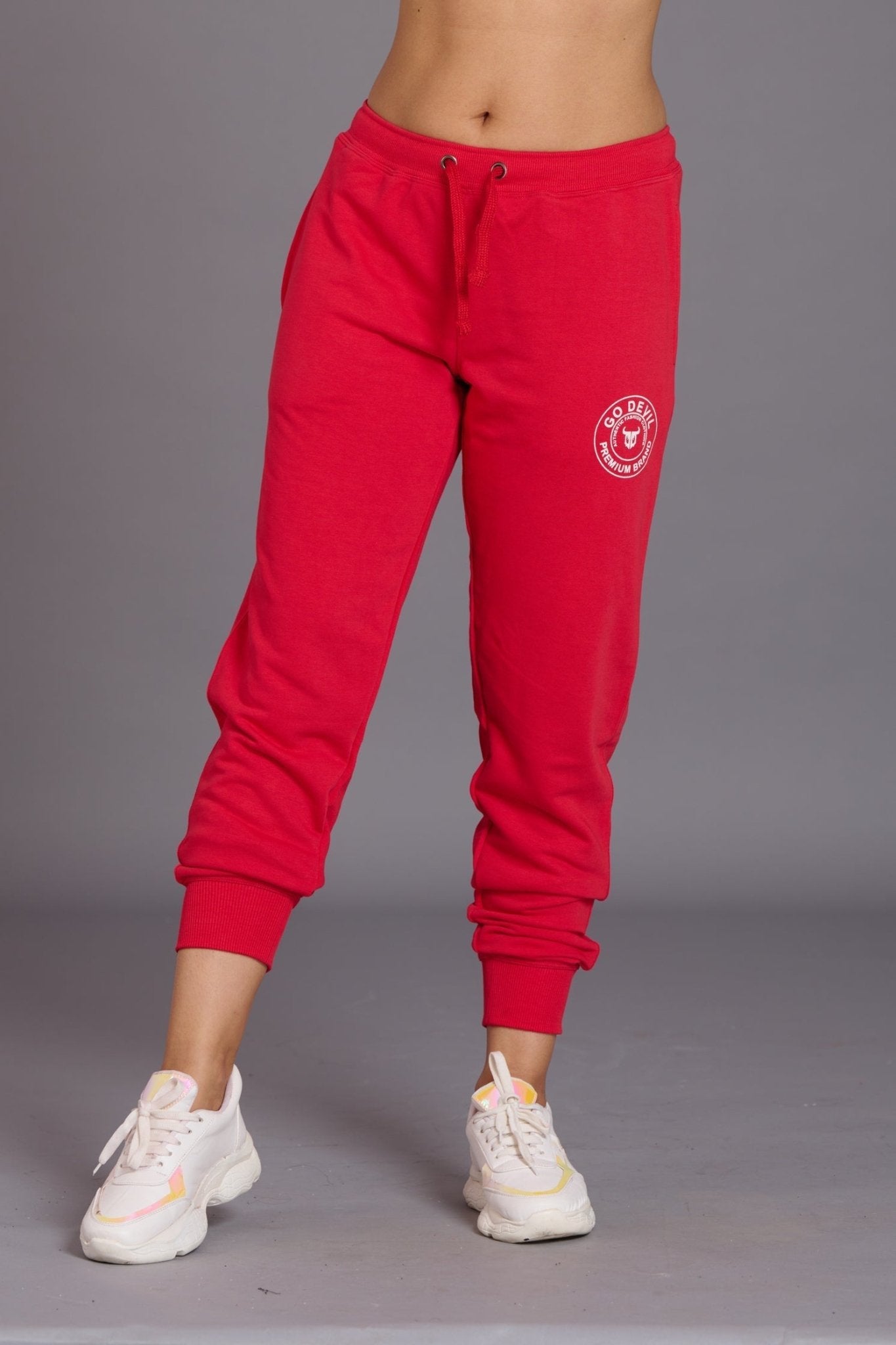 Go Devil Premium Brand Red Joggers for Women - Go Devil