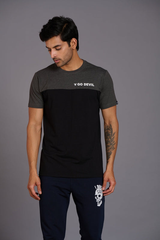 Go Devil Printed Black & Grey Color T-Shirt for Men - Go Devil