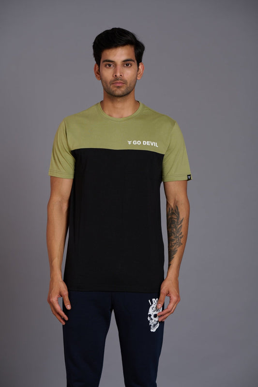 Go Devil Printed Green & Black T-Shirt for Men - Go Devil