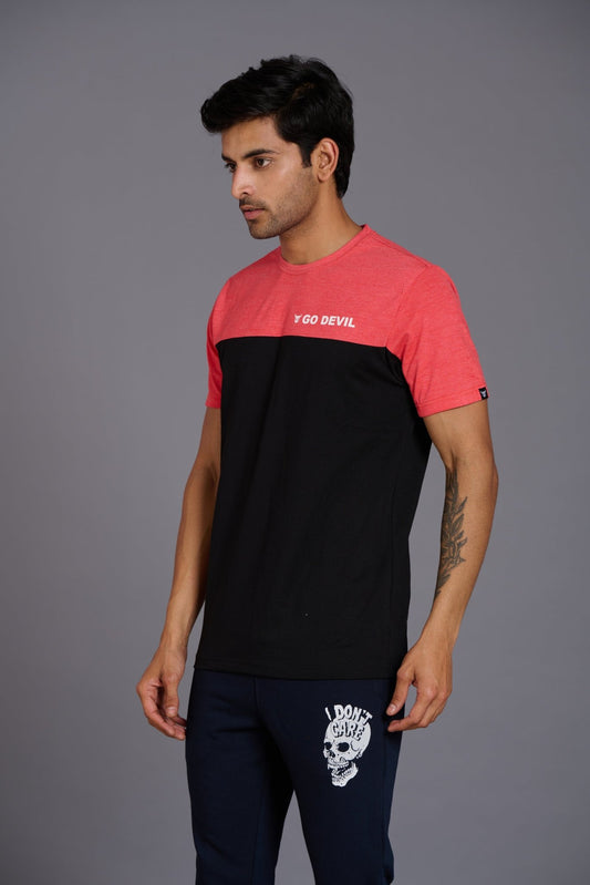 Go Devil Printed Red & Black T-Shirt for Men - Go Devil