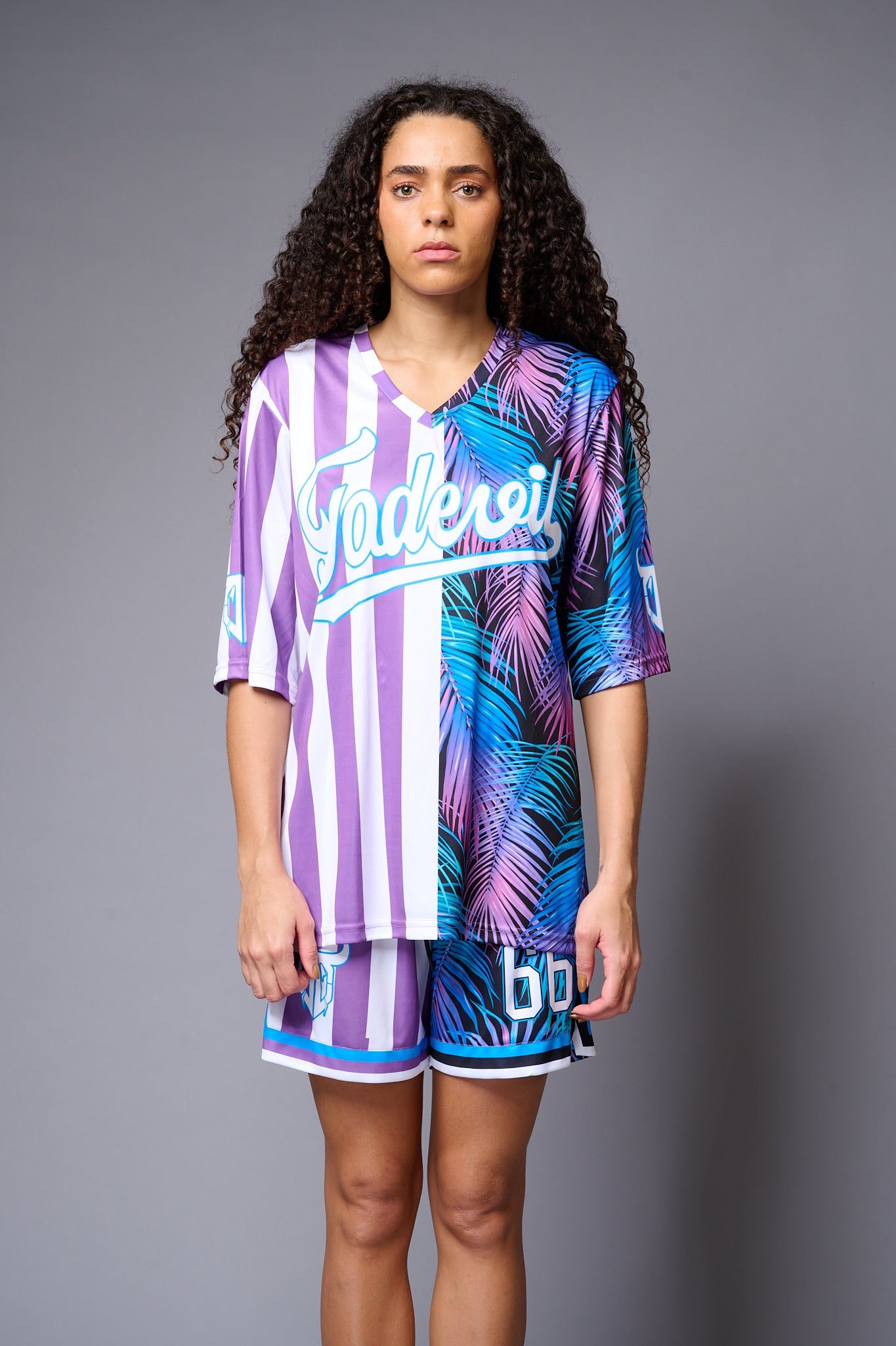 Go Devil Printed Stripe Co-ord Set for Women - Go Devil