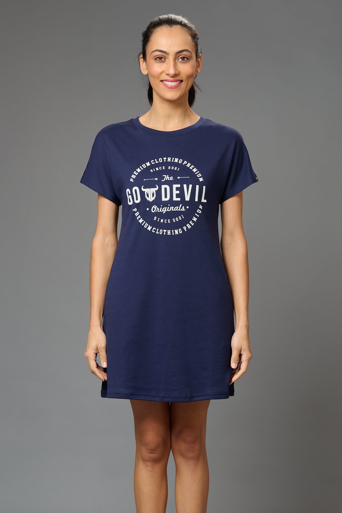 Go Devil Stamp Printed Dress for Women - Go Devil