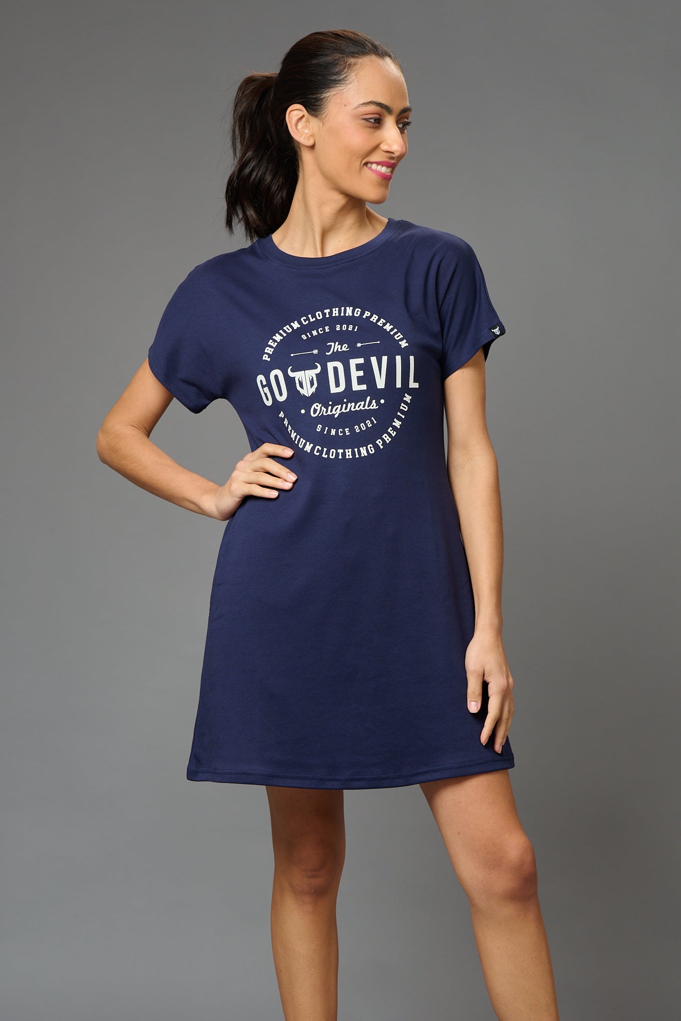 Go Devil Stamp Printed Dress for Women - Go Devil