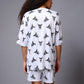 Go Devil with Logo (in Black) Printed White Co-ord Set for Women - Go Devil