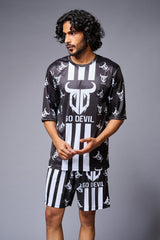 Go Devil With Logo Printed Black Co-ord Set for Men - Go Devil