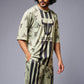 Go Devil With Logo Printed Green Co-ord Set for Men - Go Devil