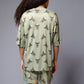Go Devil (with Logo) Printed Sage Green Co-ord Set for Women - Go Devil
