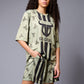 Go Devil (with Logo) Printed Sage Green Co-ord Set for Women - Go Devil