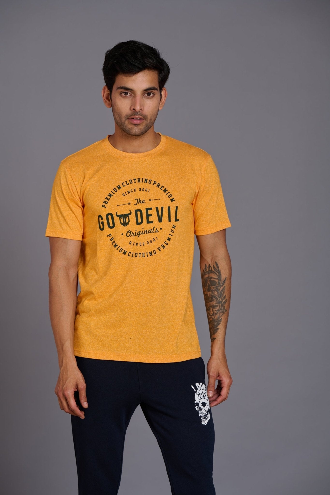 Go Devils Originals Mustard Yellow T-Shirt for Men - Go Devil