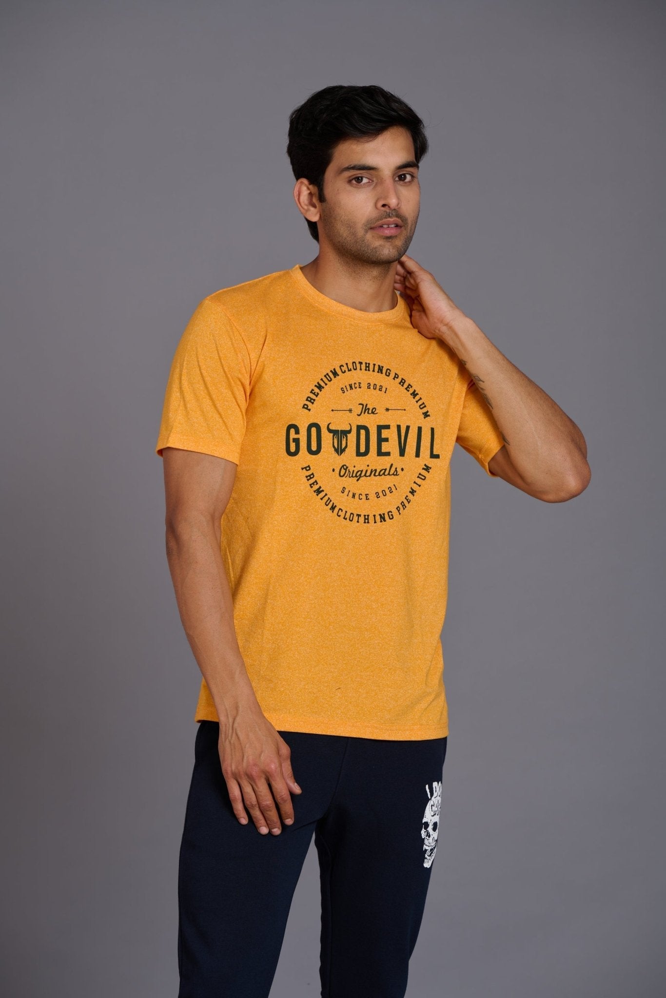 Go Devils Originals Mustard Yellow T-Shirt for Men - Go Devil
