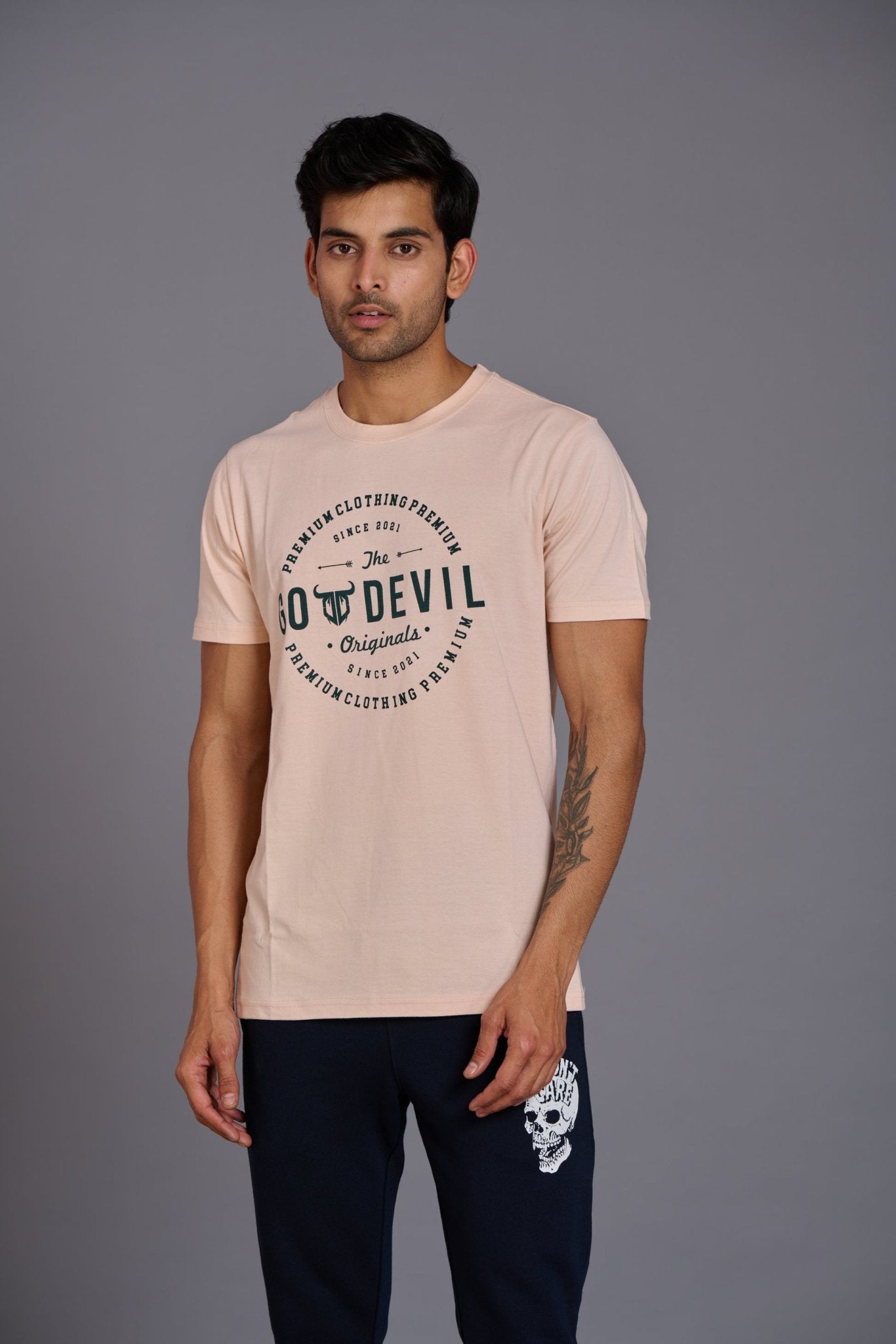Go Devils Originals Printed Light Color T-Shirt for Men - Go Devil
