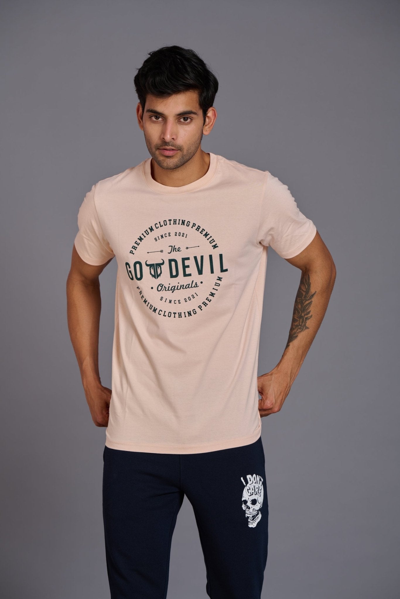 Go Devils Originals Printed Light Color T-Shirt for Men - Go Devil