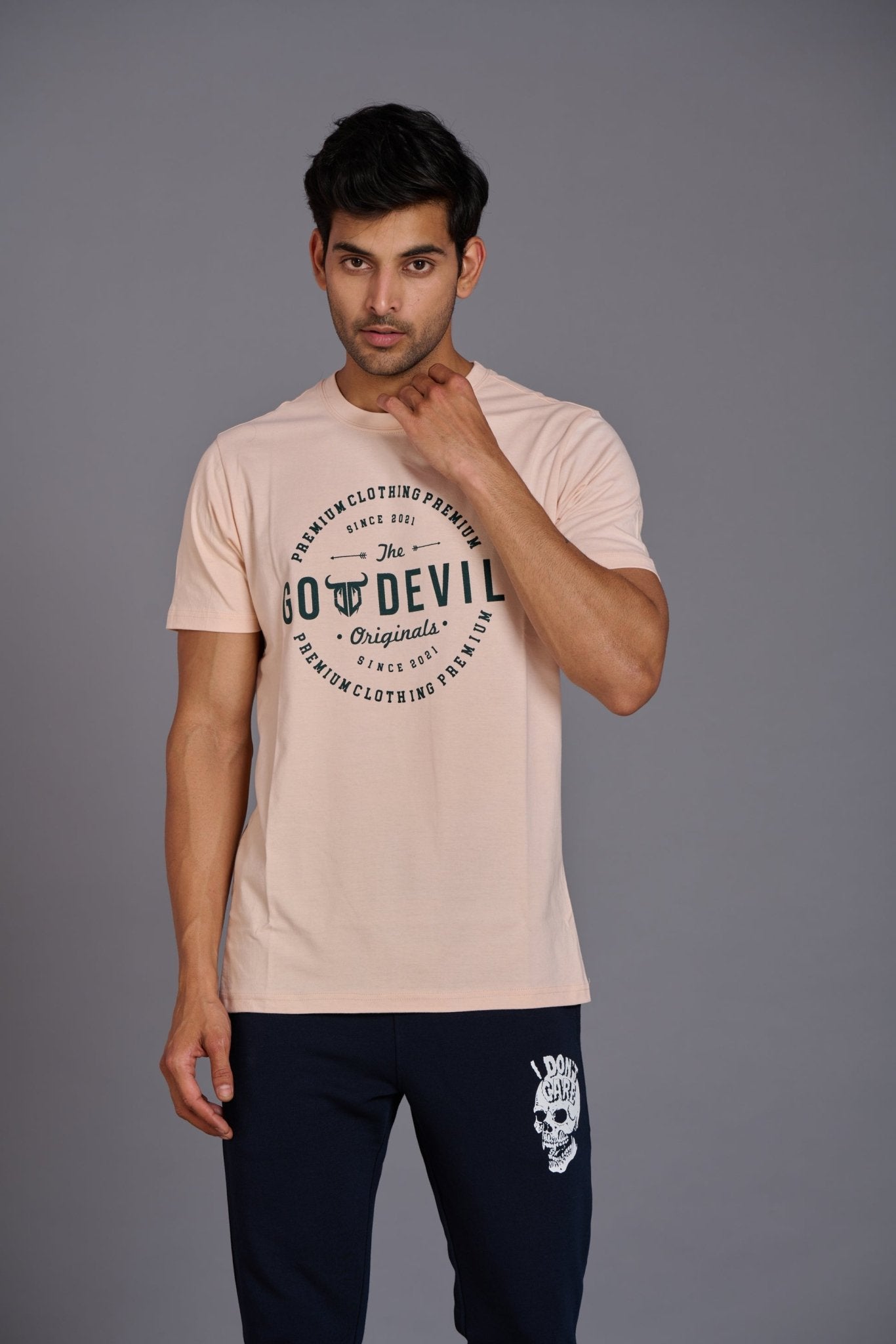 Go Devils Originals Printed Light Color T-Shirt for Men - Go Devil