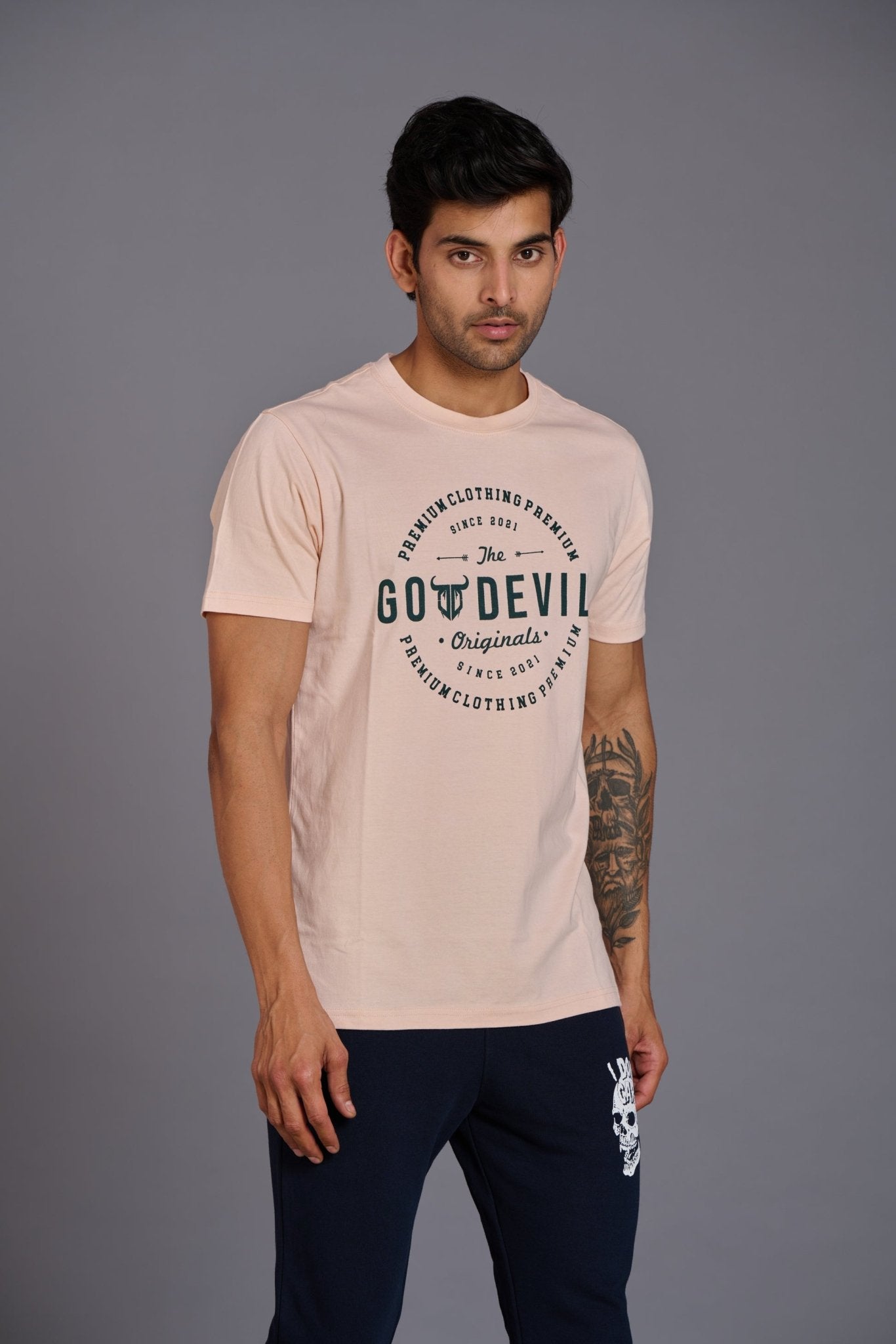Go Devils Originals Printed Light Color T-Shirt for Men - Go Devil