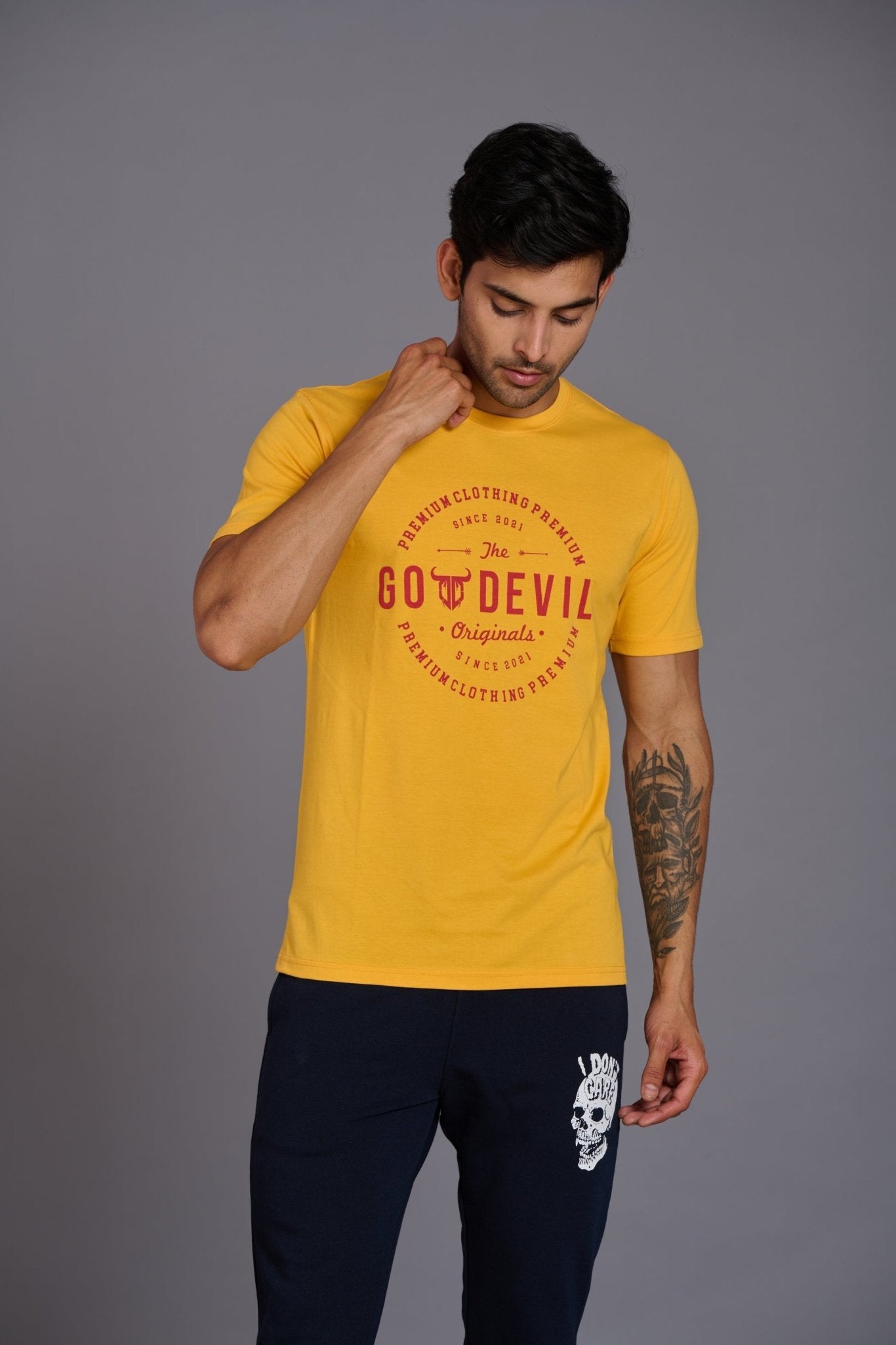 Go Devils Originals Yellowish T-Shirt for Men - Go Devil