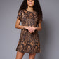 Golden Paisely Design Printed Black Dress Dresses for Women - Go Devil
