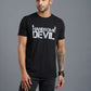 Handsome Devil Printed Black T-Shirt for Men - Go Devil