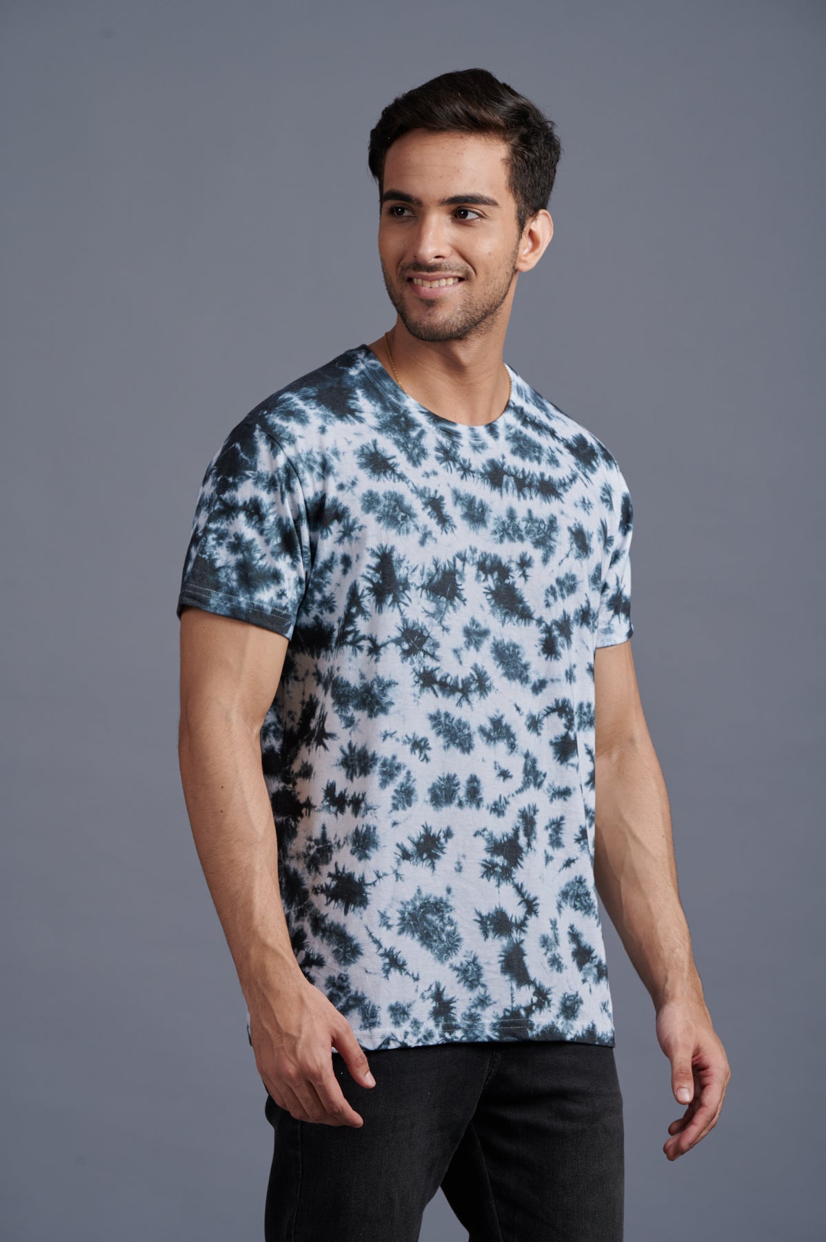 Heroes Don’t Exist Tye Dye Black & White Oversizes T-Shirt for Men - Go Devil