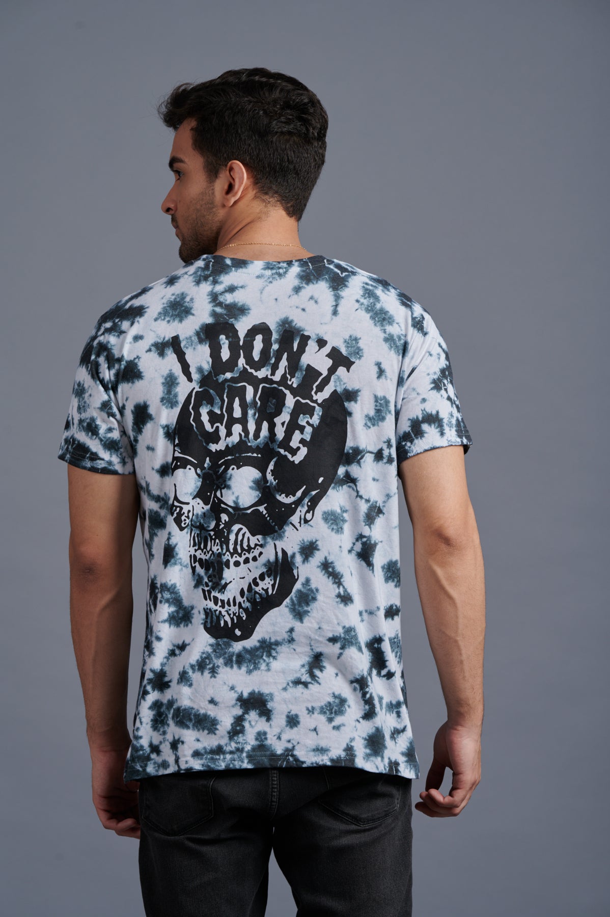 I Don't Care Printed Multi-Color Oversized T-Shirt for Men - Go Devil