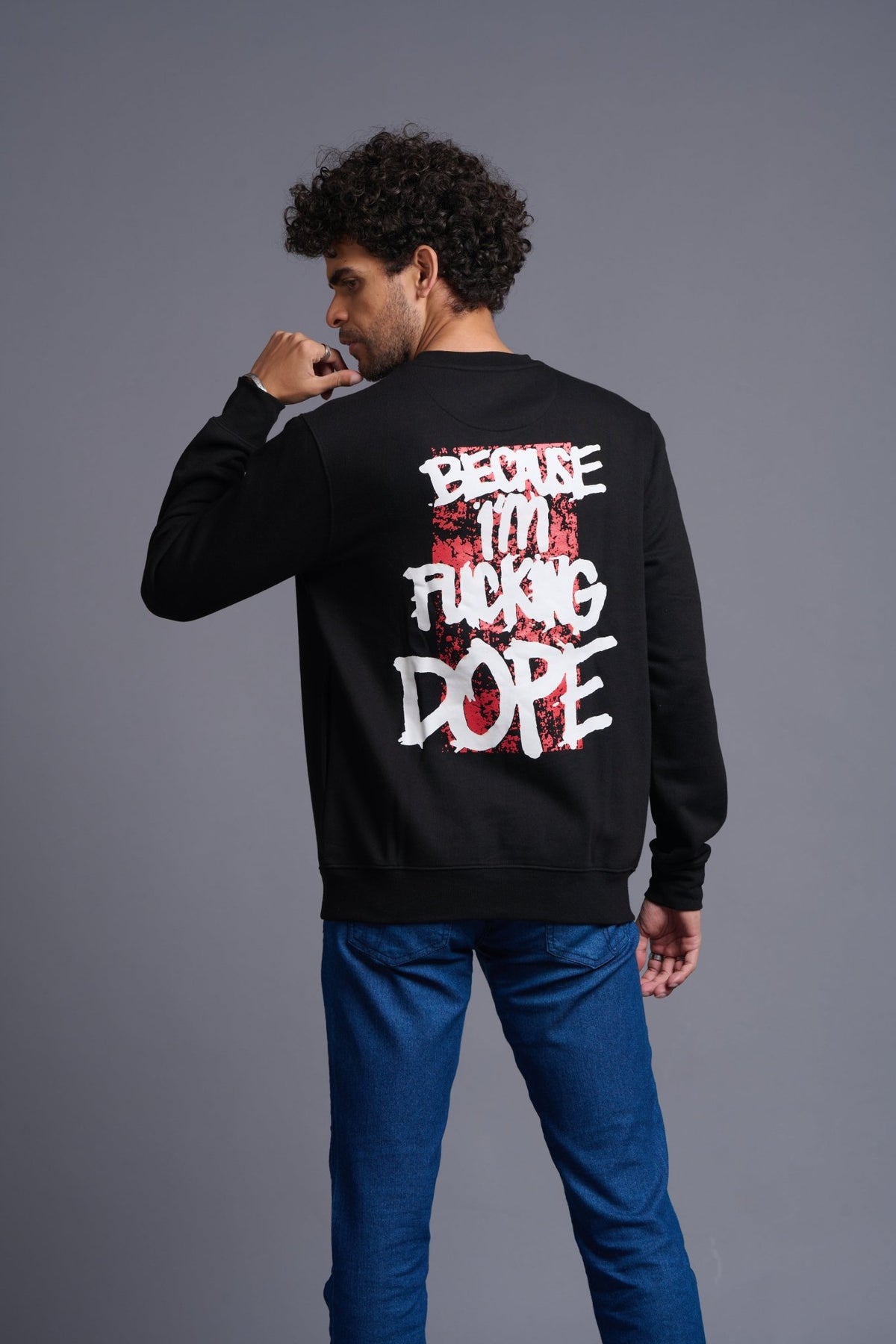 I'm Funking Dope Black Sweatshirt for Men - Go Devil