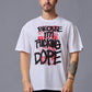 I'm Funking Dope (in Black) Printed White Oversized T-Shirt for Men - Go Devil
