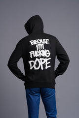 I'm Funking Dope Printed Black Hoodie for Men - Go Devil