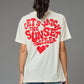 Let's Watch the Sunset Together Printed Oversized T-Shirt for Women - Go Devil