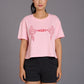 Light Pink Angelic Printed Oversized T-Shirt for Women - Go Devil
