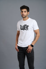 LUCIFER White T-shirt for Men - Go Devil