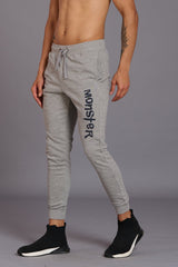 Monster Printed Grey Joggers for Men - Go Devil