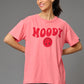 Moody Printed Pink Oversized T-Shirt for Women - Go Devil