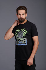 Never Been Seen Printed Black T-Shirt for Men - Go Devil