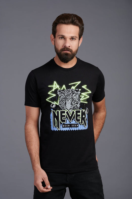 Never Been Seen Printed Black T-Shirt for Men - Go Devil