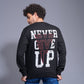 Never Give Up Printed Black Sweatshirt for Men - Go Devil