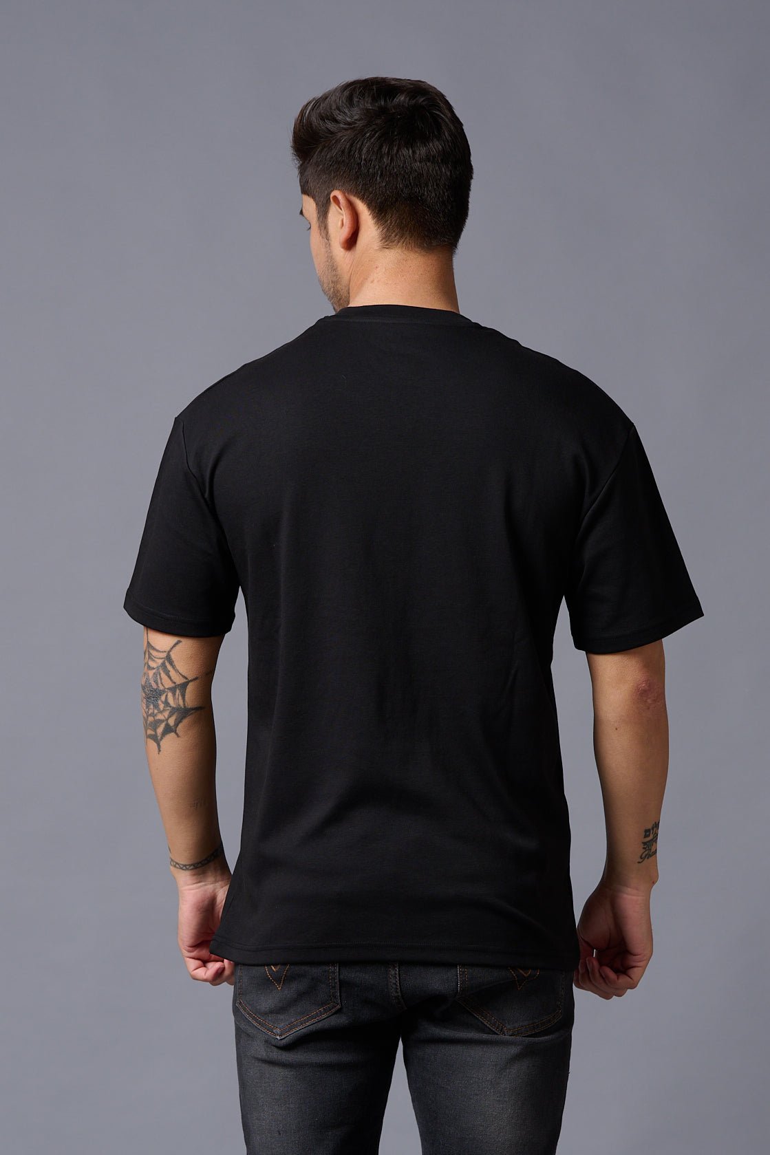 No Pain No Gain in Camo Print Black Oversized T-Shirt for Men - Go Devil