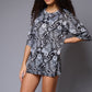 Paisely Design Printed Black Dresses for Women - Go Devil