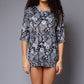 Paisely Design Printed Black Dresses for Women - Go Devil