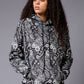 Paisely Design Printed Black Hoodie for Men - Go Devil