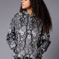 Paisely Design Printed Black Hoodie for Men - Go Devil