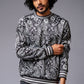 Paisely Design Printed Black Sweatshirt for Men - Go Devil