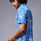 Paisely Design Printed Blue Shirt for Men - Go Devil