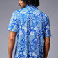 Paisely Design Printed Blue Shirt for Men - Go Devil