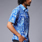 Paisely Design Printed Blue Shirt for Men - Go Devil