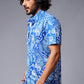 Paisely Design Printed Blue Shirt for Men - Go Devil