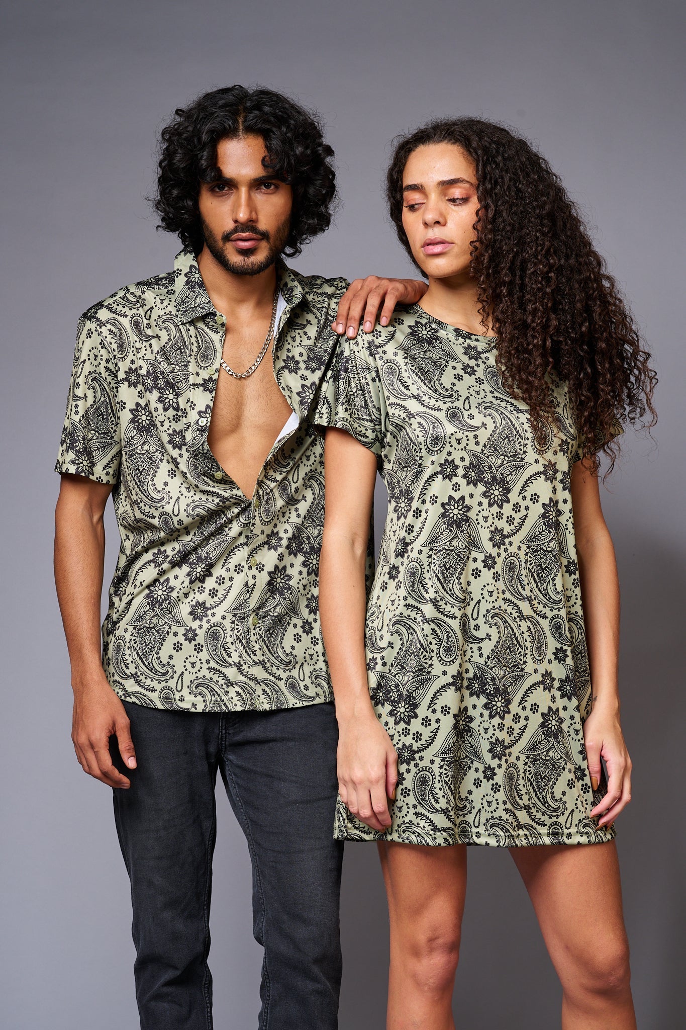 Paisely Design Printed Couples Coord - Go Devil